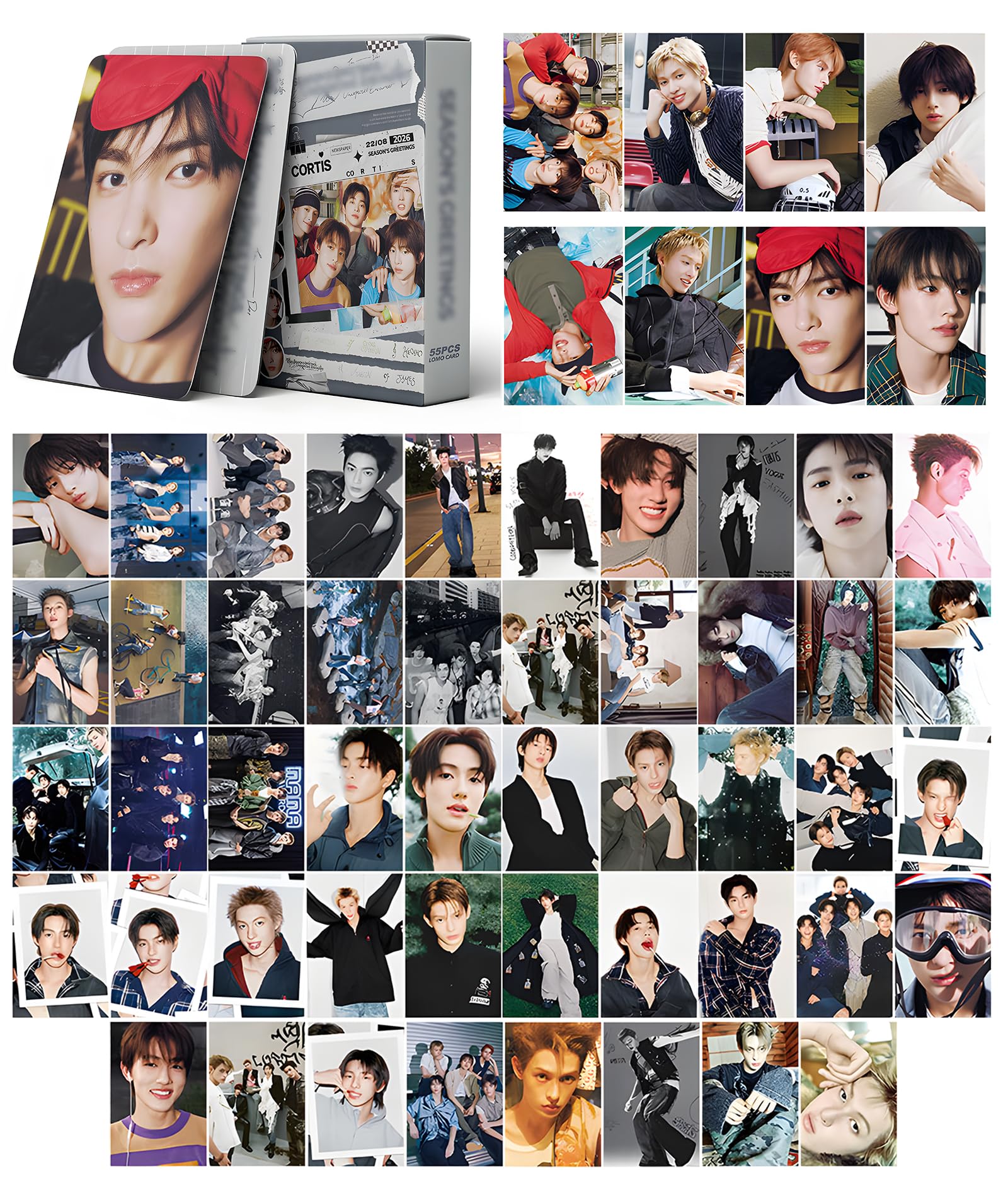 55 Pcs Cortcortis Photocardis, Album Photocards Collection, Collectible Cards for Fans, Photo Cards with High-Resolution Images, Official Merchandise for Enthusiasts-image-45