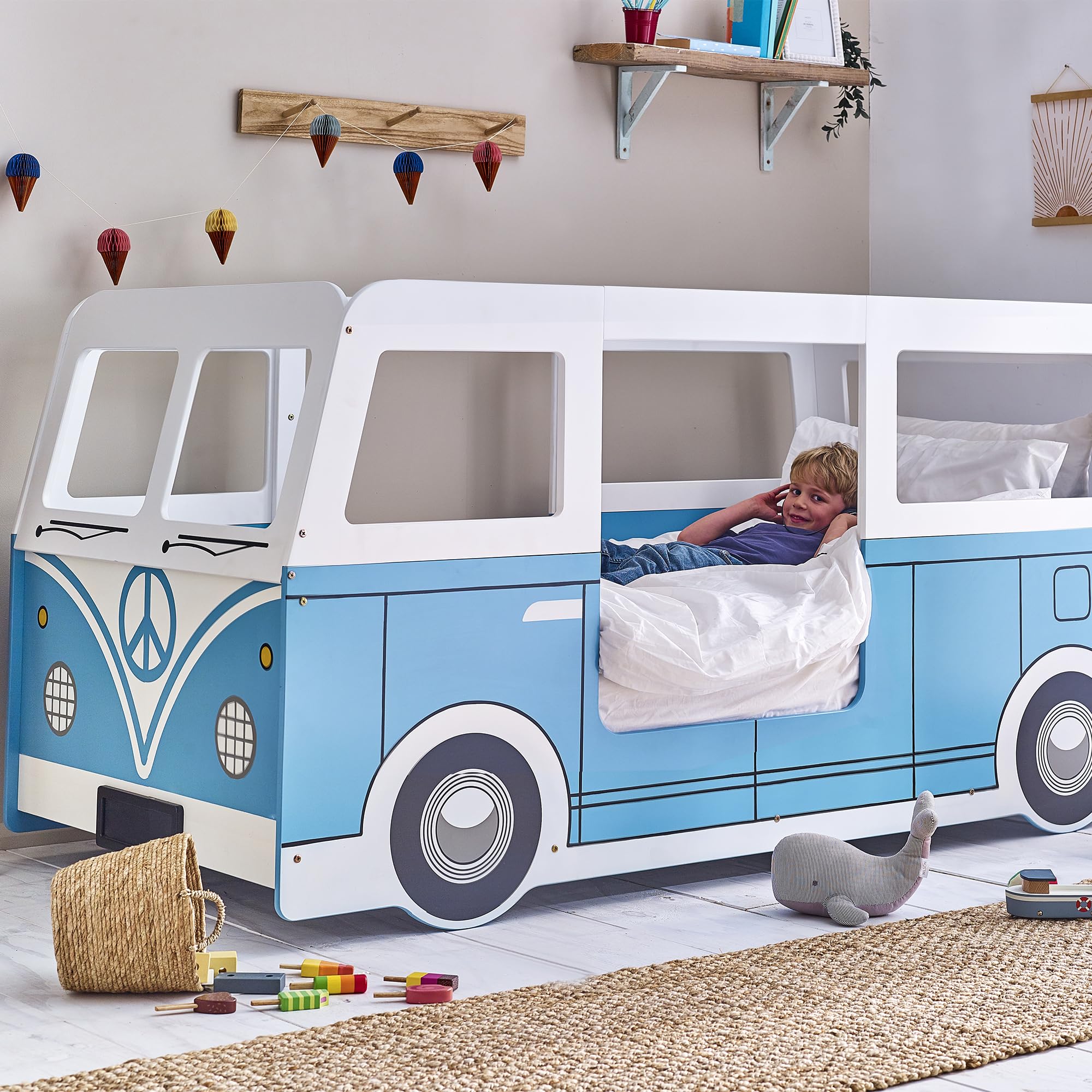 Julian Bowen Campervan Kids' Bed - Light Blue
