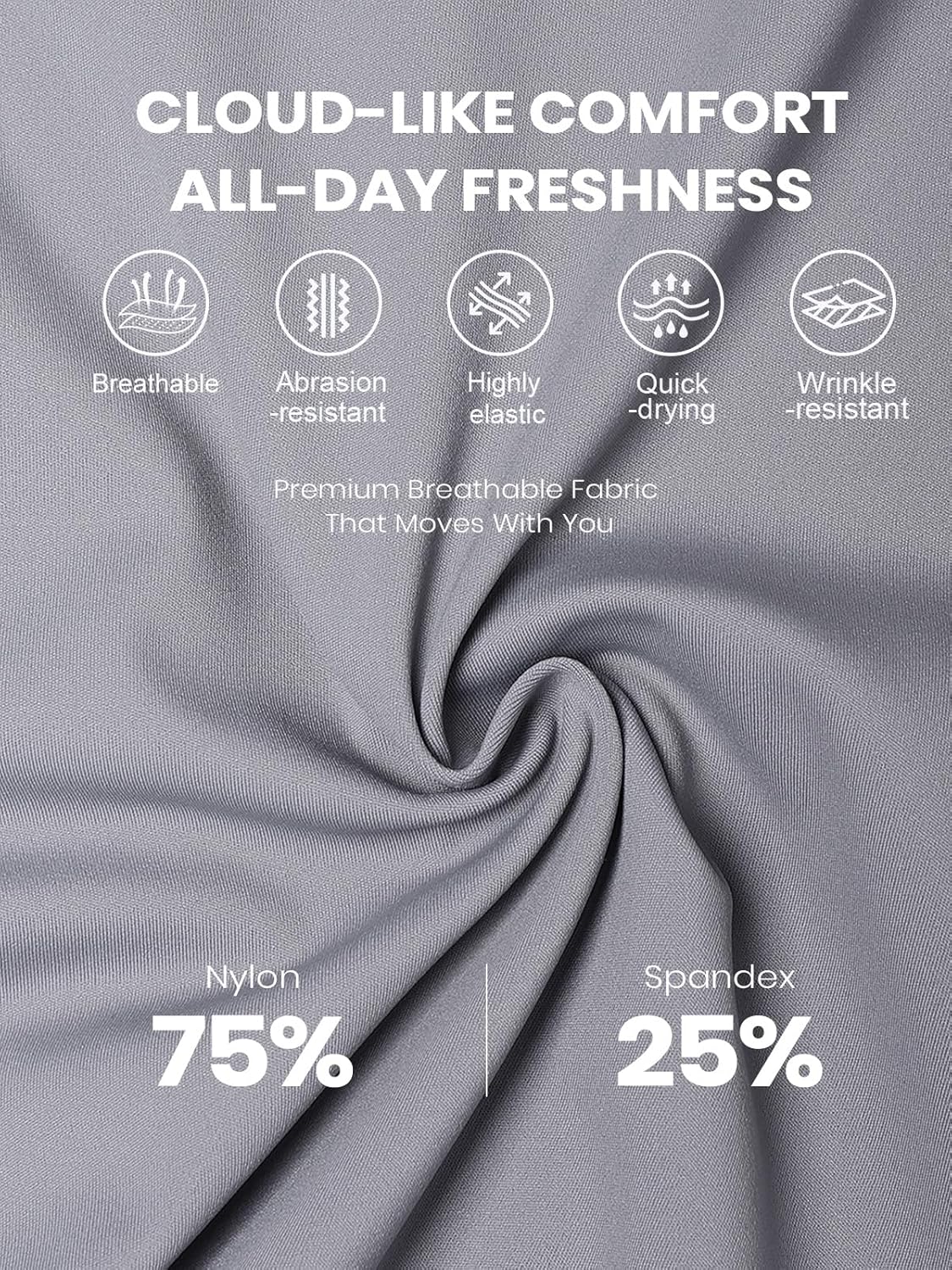 Auxo Long Boxer Briefs for Men Performance Anti Chafing Underwear with Fly Athletic Long Leg Boxer Briefs for Men Pack - Image 4