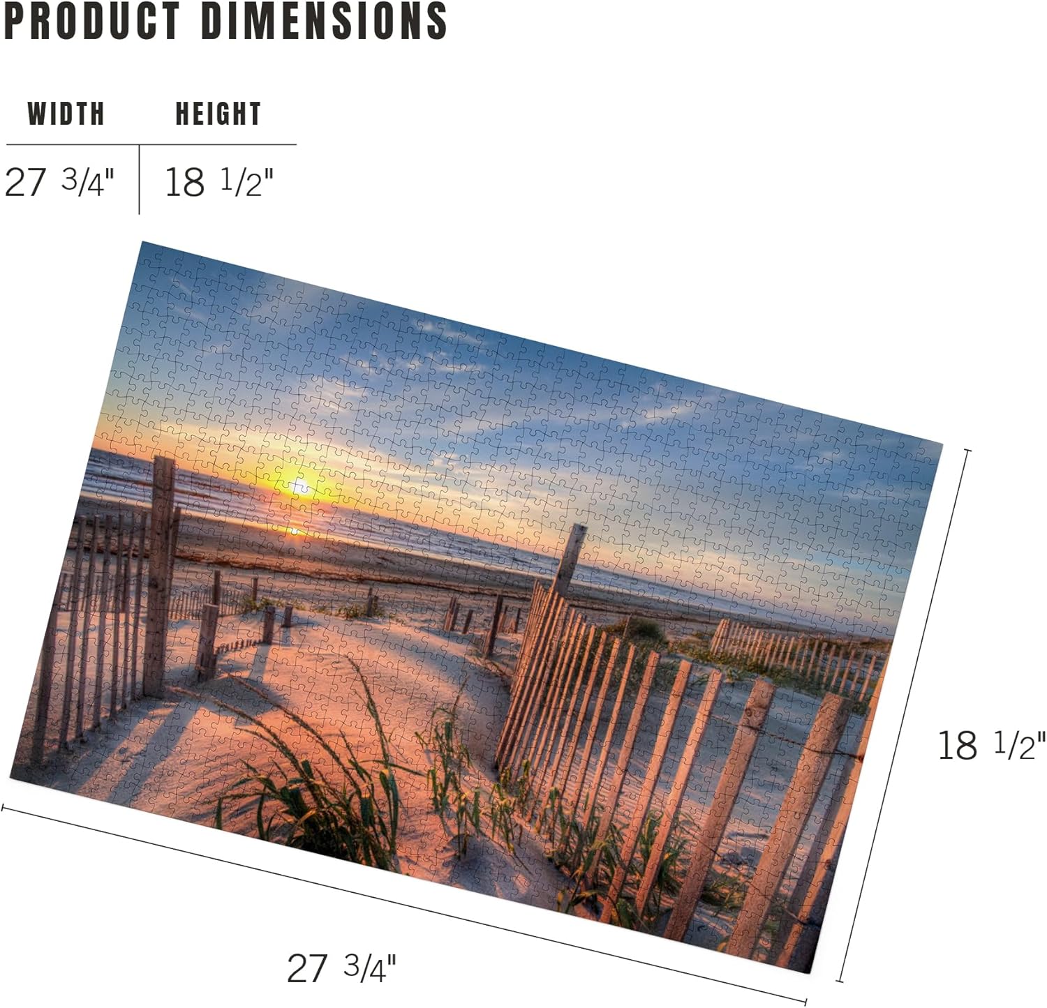 Lantern Press Outer Banks, North Carolina, Sunrise at Corolla Beach 1000 Piece Jigsaw Puzzle for Adults, Made in USA with Reference Poster