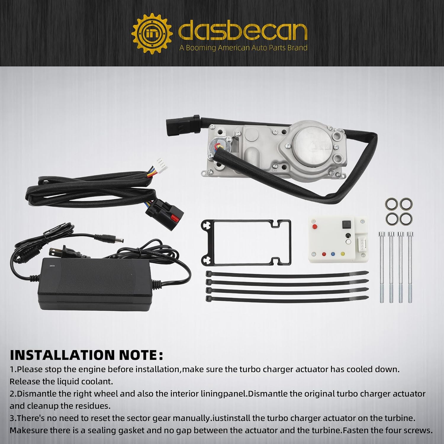 Dasbecan 4034289 Turbocharger Turbo Actuator Kit Fits For Trucks with 2005-2015 Cummins ISX Engine 15.0L Replace#4034289HX, 4034289NX, 4034289RX, 3791991, 2835940