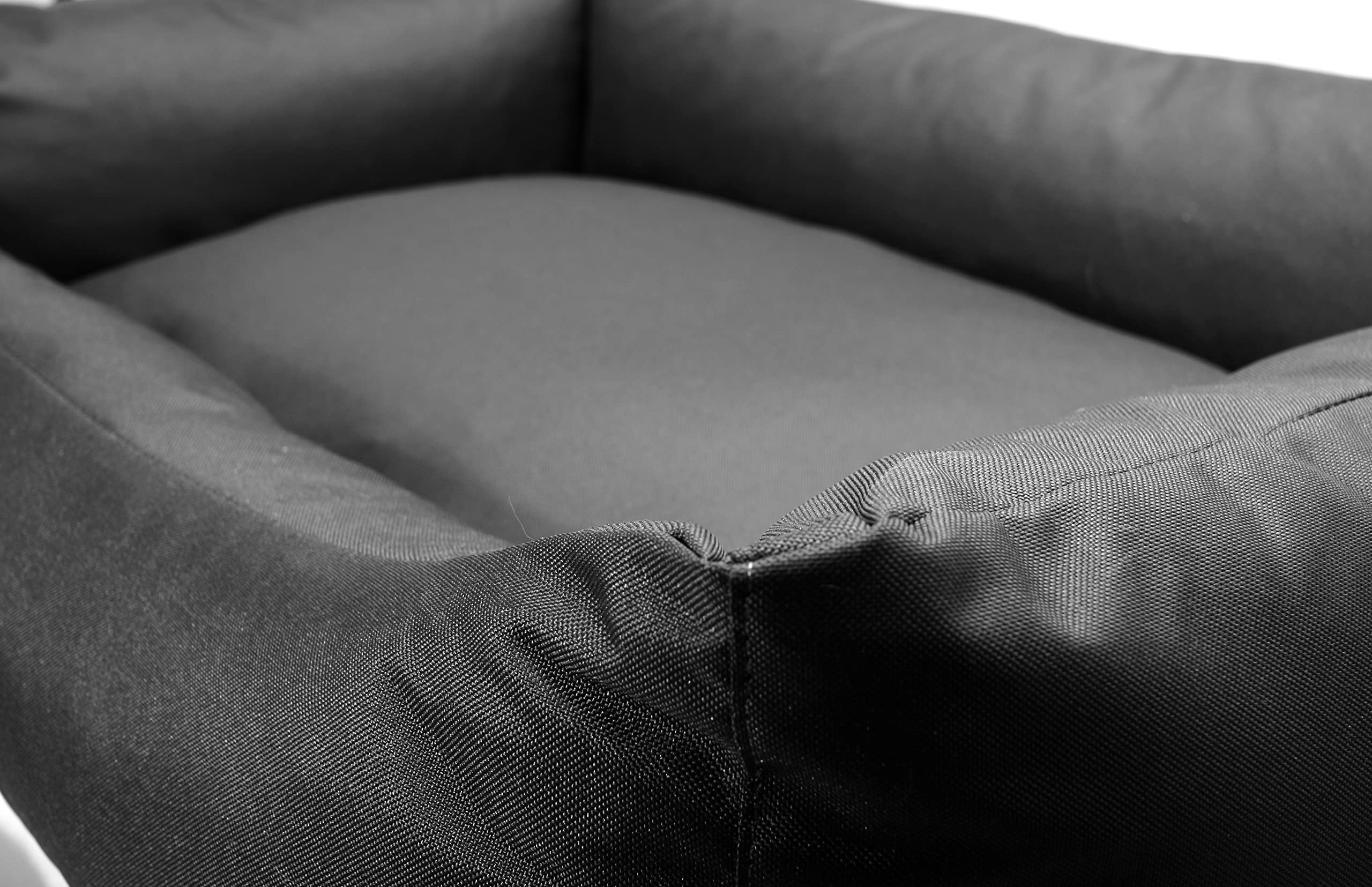 4L Textil Otto Cama Perro Grande, cojín para Perros, Cama para Perros, Funda extraíble Perros, para Perros Impermeable, Mullido cojín Grande, colchón Perro (100x80 cm, Negro)