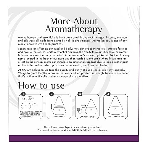 Miniatura 3 de Difusor ultrasónico de aceite de Now Foods, 7512, Blanco, 1, 1