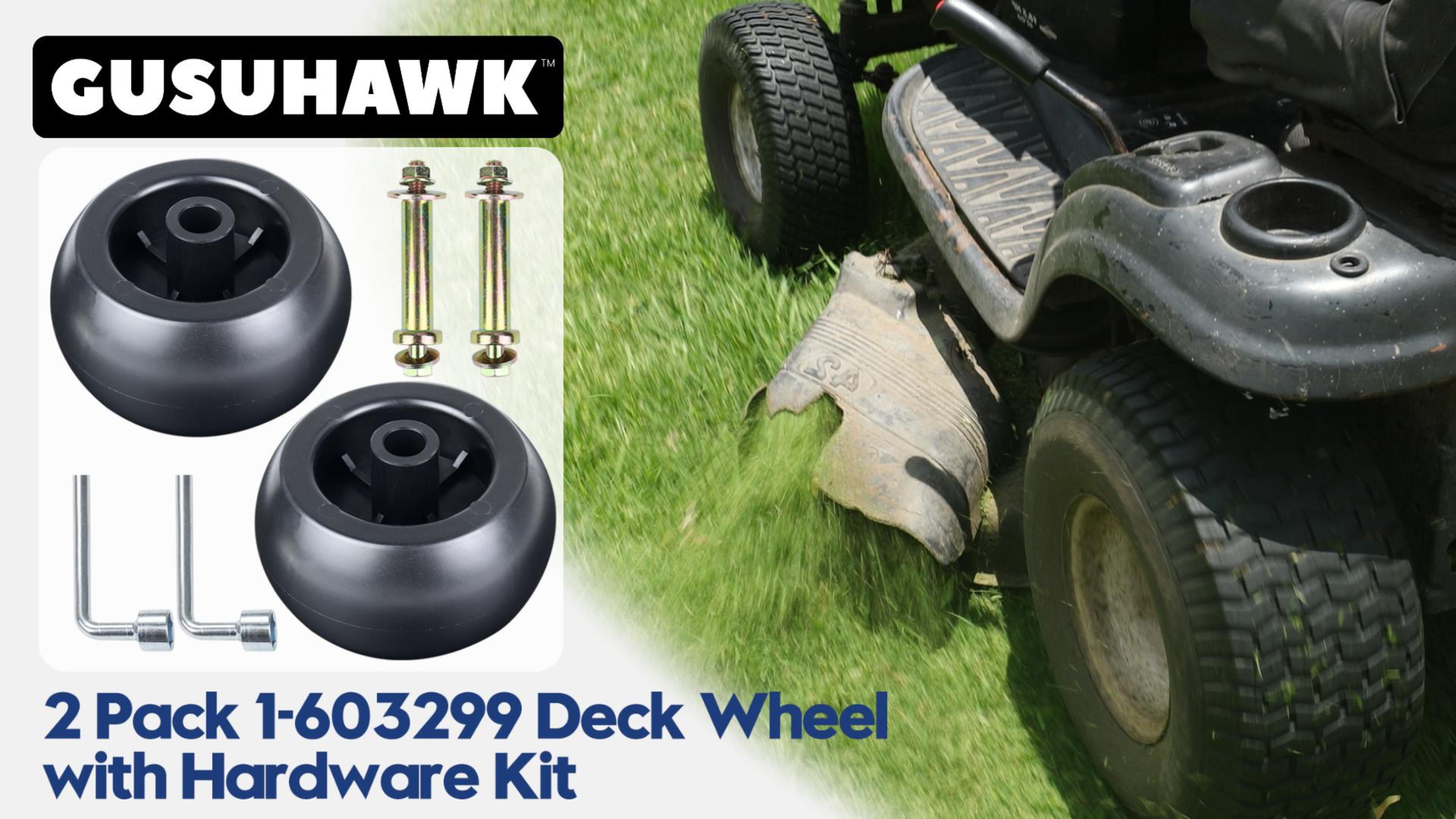 GUSUHAWK 2 Pack 1-603299 Deck Wheel with Hardware Kit
