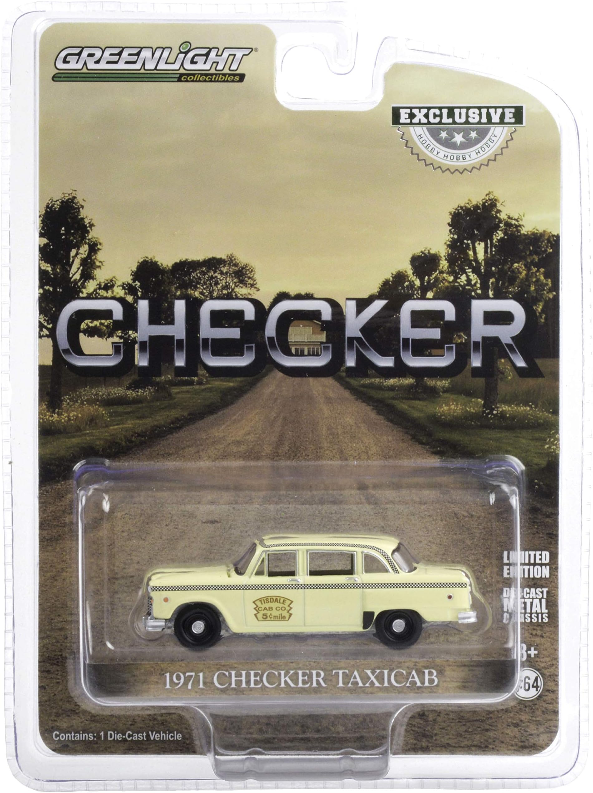 Greenlight30182 1971 Checker Taxicab Tisdale Cab Co Dukes of Hazzard 1:64 Scale
