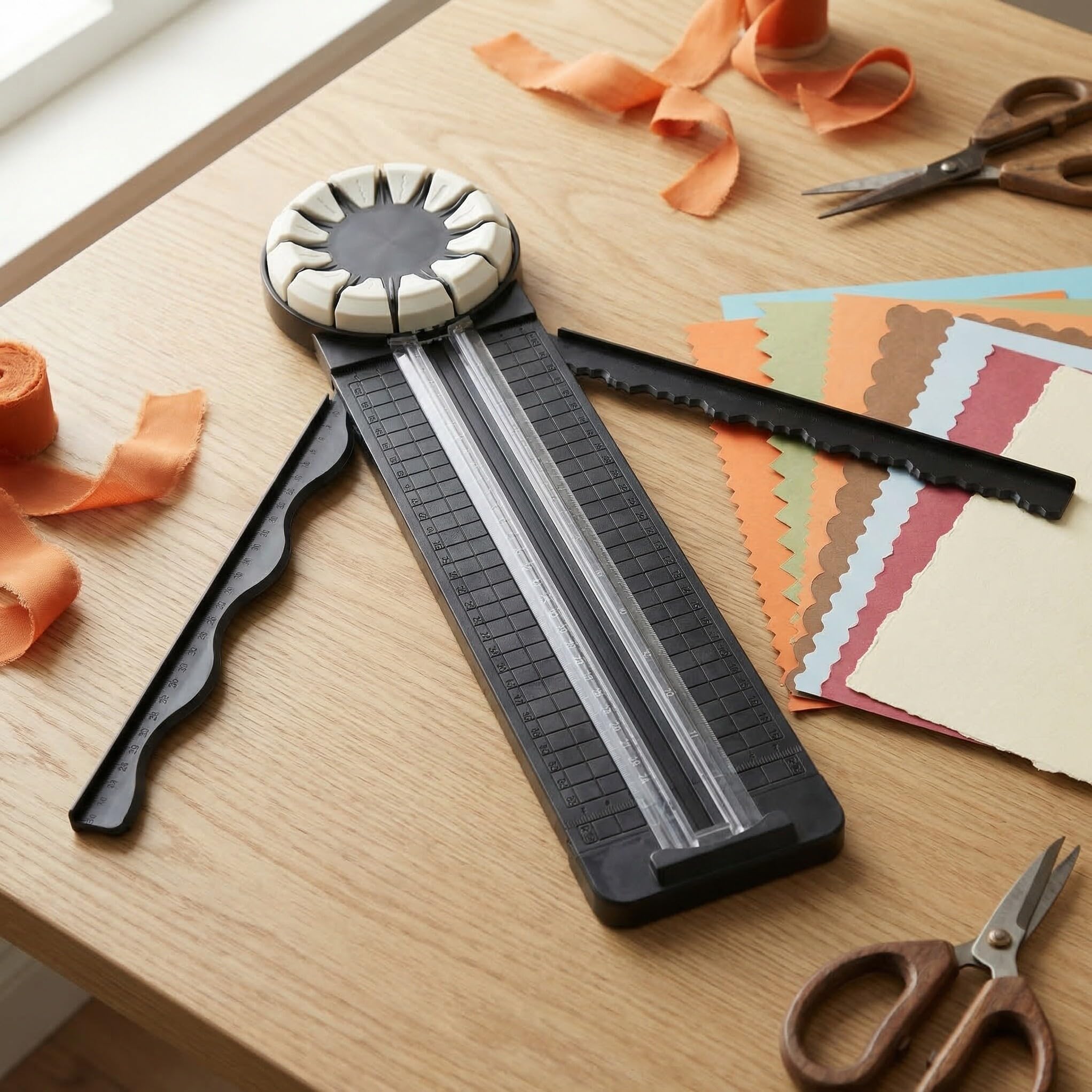 Rollenschneider Papierschneidemaschine aus Kunststoff mit Effizientem Schneiden und Vielseitiger Funktionalität für Papier und Fotos Beim Scrapbooking und Basteln