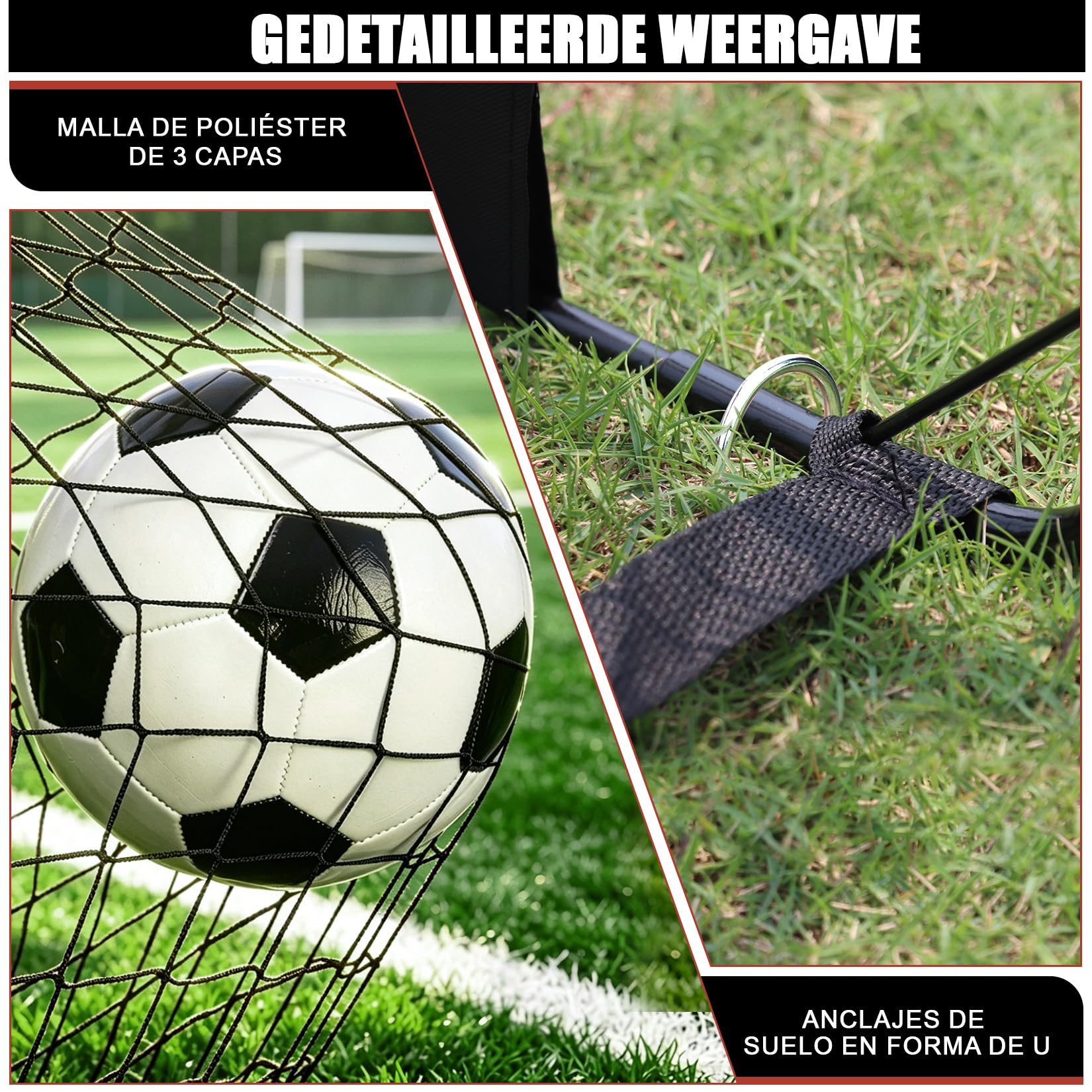 Porta da Calcio Pieghevole 120x90 cm per Bambini, Porte da Giardino con Borsa