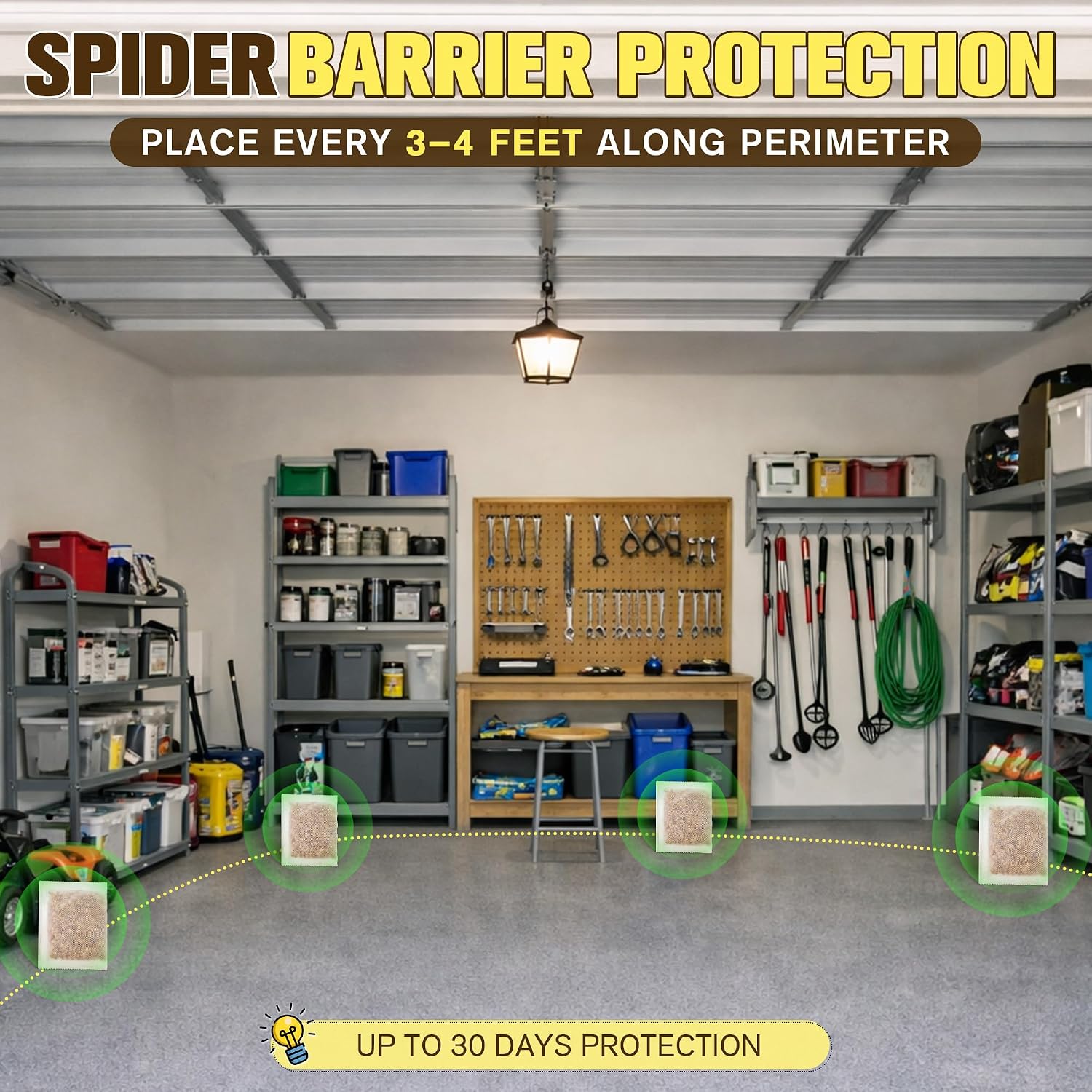 20 Pack Spider Repellent Pouches, Natural Spider Deterrent for Indoor,Home,Attic,Crawl Space,Window Sill, Basement, Shed, Garage-Pouches with Plant-Based Ingredient and Essential Oil