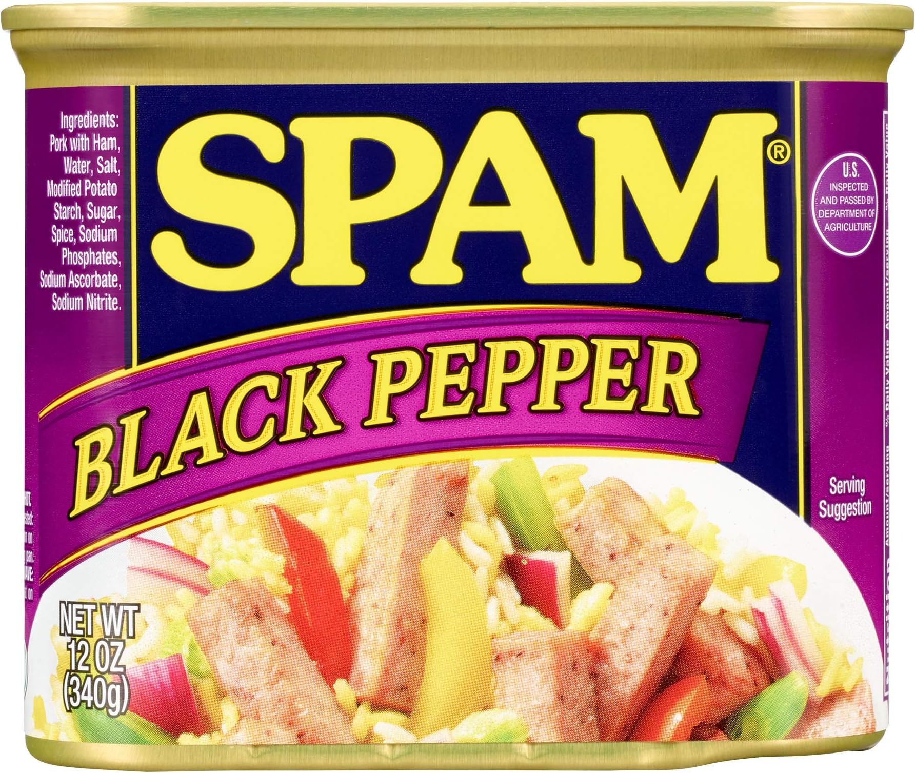 Spam Black Pepper Canned Meat, 12 oz