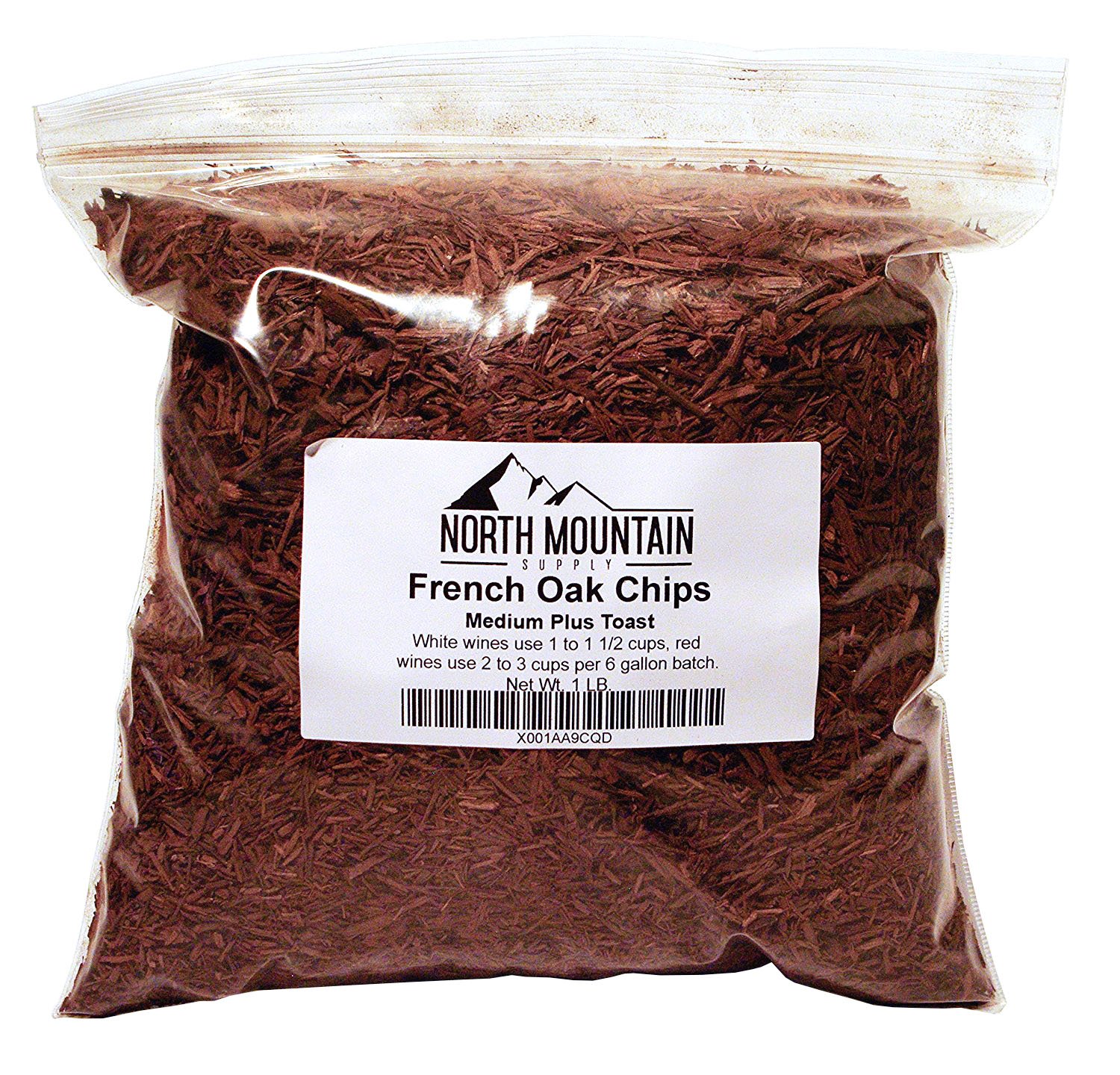 North Mountain Supply - FMPT-1lb French Oak Chips (Medium Plus, 1 Pound)