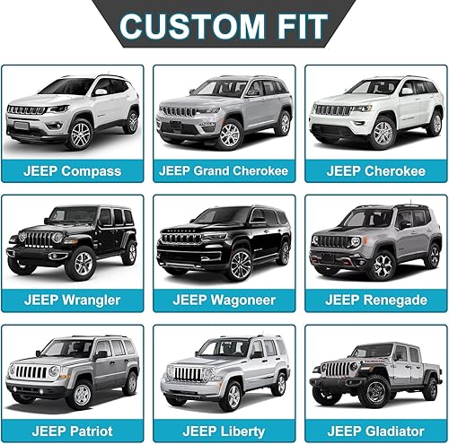 Miniatura 3 de GIANT PANDA Funda de asiento delantero de automóvil personalizada para Jeep, fundas de asiento de cubo de cuero para Jeep Grand Cherokee Compass