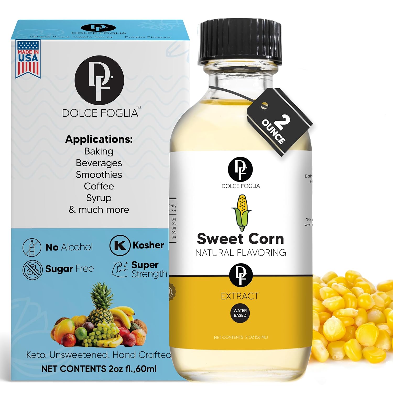 Dolce Foglia Sweet Corn Extract 2 Ounce WaterSoluble
