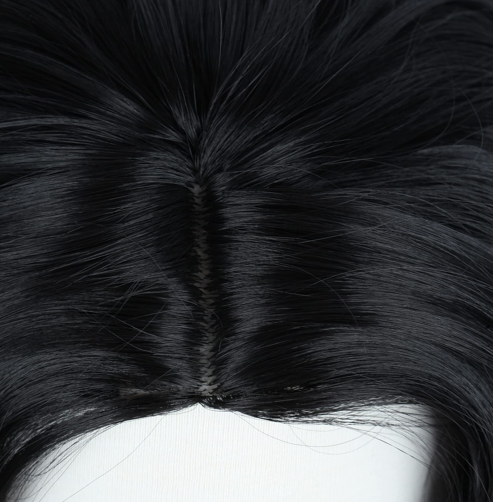 Linfairy Anime Cosplay Princess Wig Short Black Curly Hair Halloween Costume Full Wig for Women, Medium to Large - Image 2