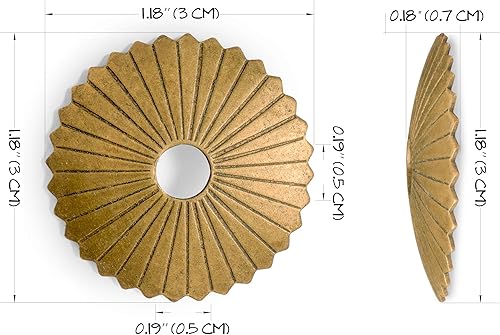 Miniatura 3 de Hardware Philosophy Arandelas de Placa Trasera de Latón Radial - Hardware de 1.2 Pulgadas - Juego de 10 - Hardware para Diseño Arquitectónico,