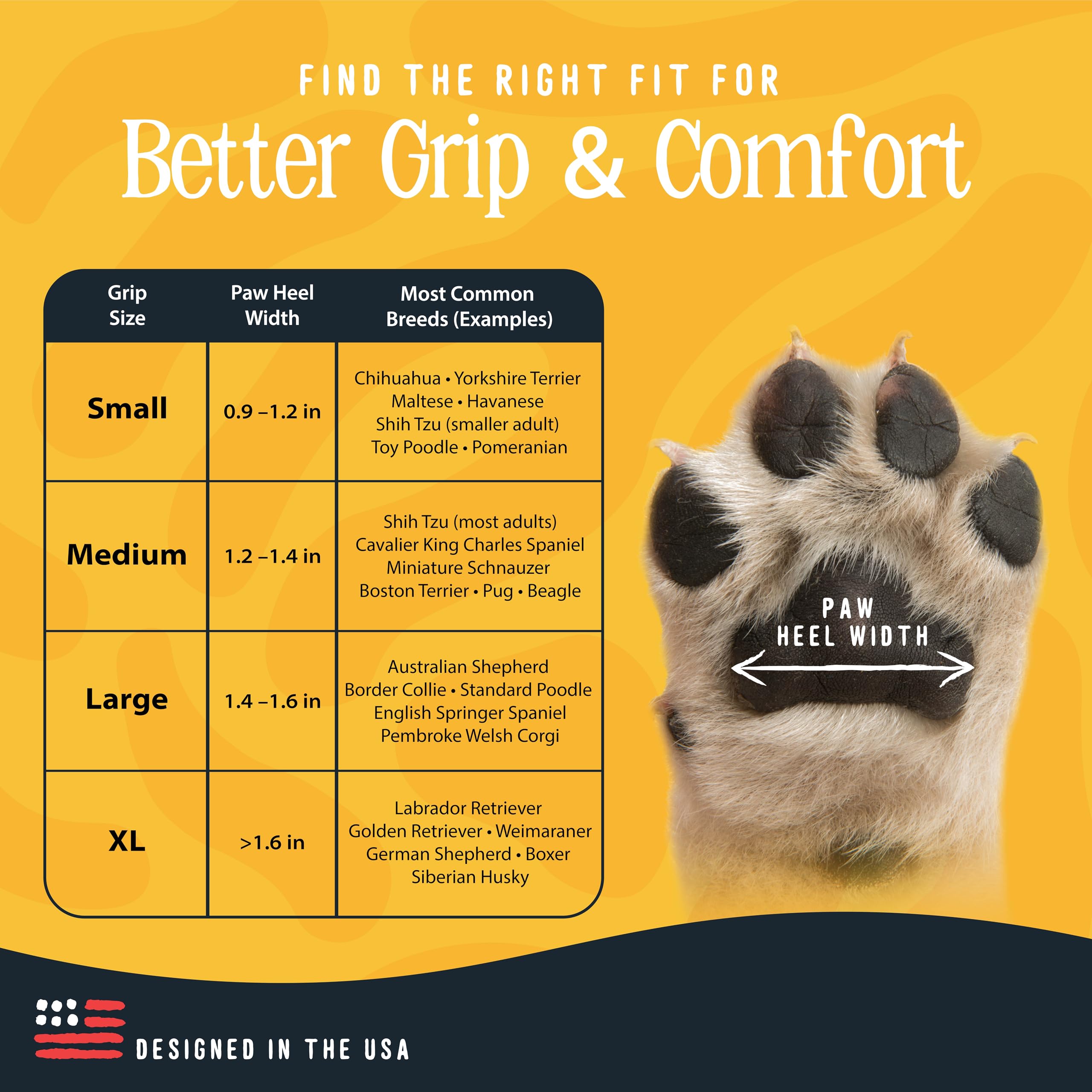 DOK TigerToes Premium Paw Grips for Senior Dogs, 40ct of Pre-Cut Anti Slip Dog Paw Pads for Hardwood Floors, Provides Traction for Slipping (40 Total Grips, Size Large) — view 6