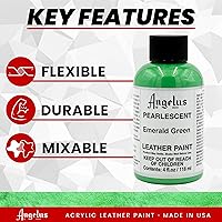 Vista 11 de Angelus Pintura para cuero de 4 onzas, azul pacífico