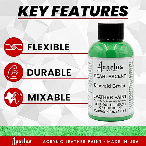 Miniatura 2 de Angelus - Pintura para cuero de 4 onzas, color verde esmeralda