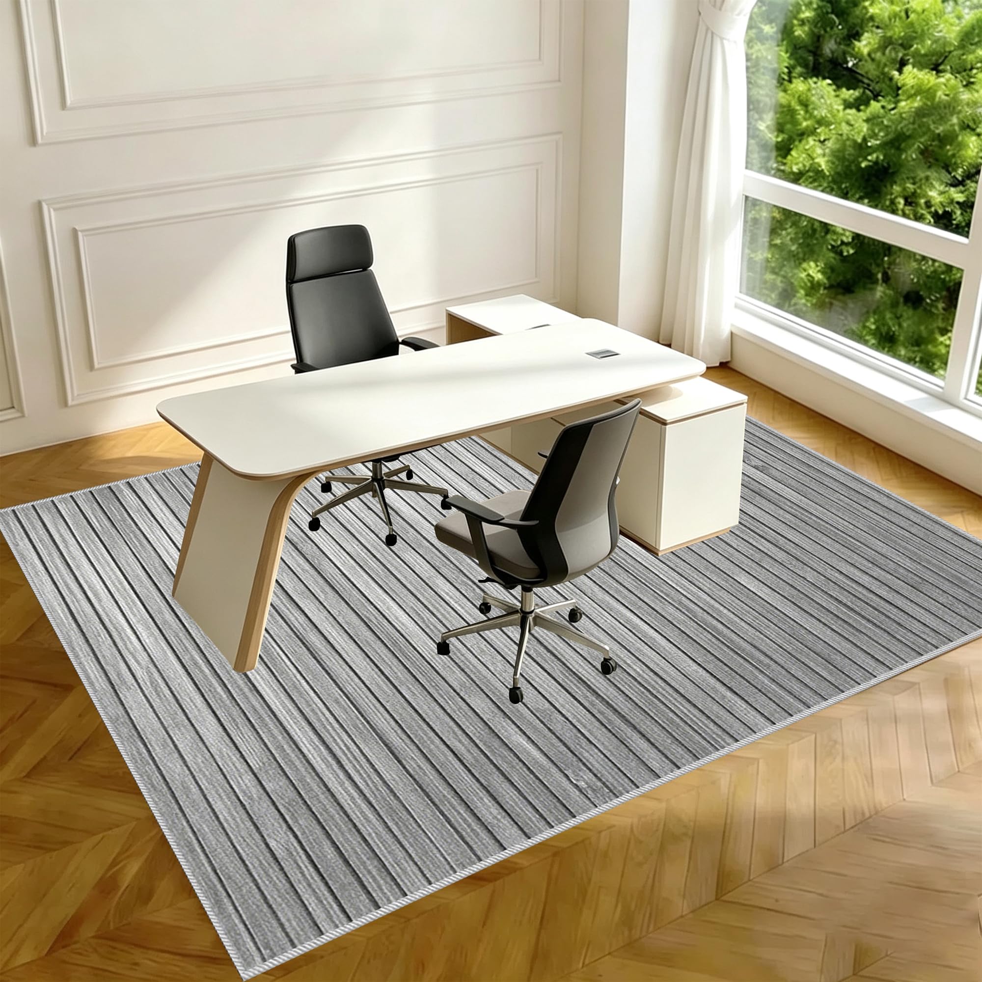 Tapis Chaise de Bureau Gaming Tapis de Sol Bureau Tissu 180 x 200 cm