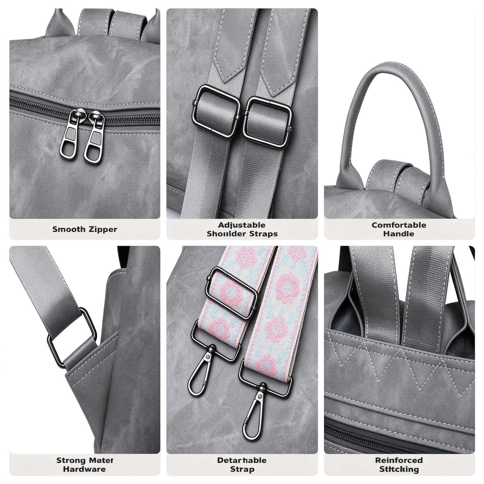 Mochila de moda para mujer, multiuso, gran capacidad, bolsa de viaje convertible
