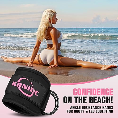 Miniatura 6 de Ankle Resistance Bands with Cuffs, Resistance Bands for Working Out, Home Gym Workout Equipment for Women, Pilates Exercise, Hip, Leg, Glute Ankle