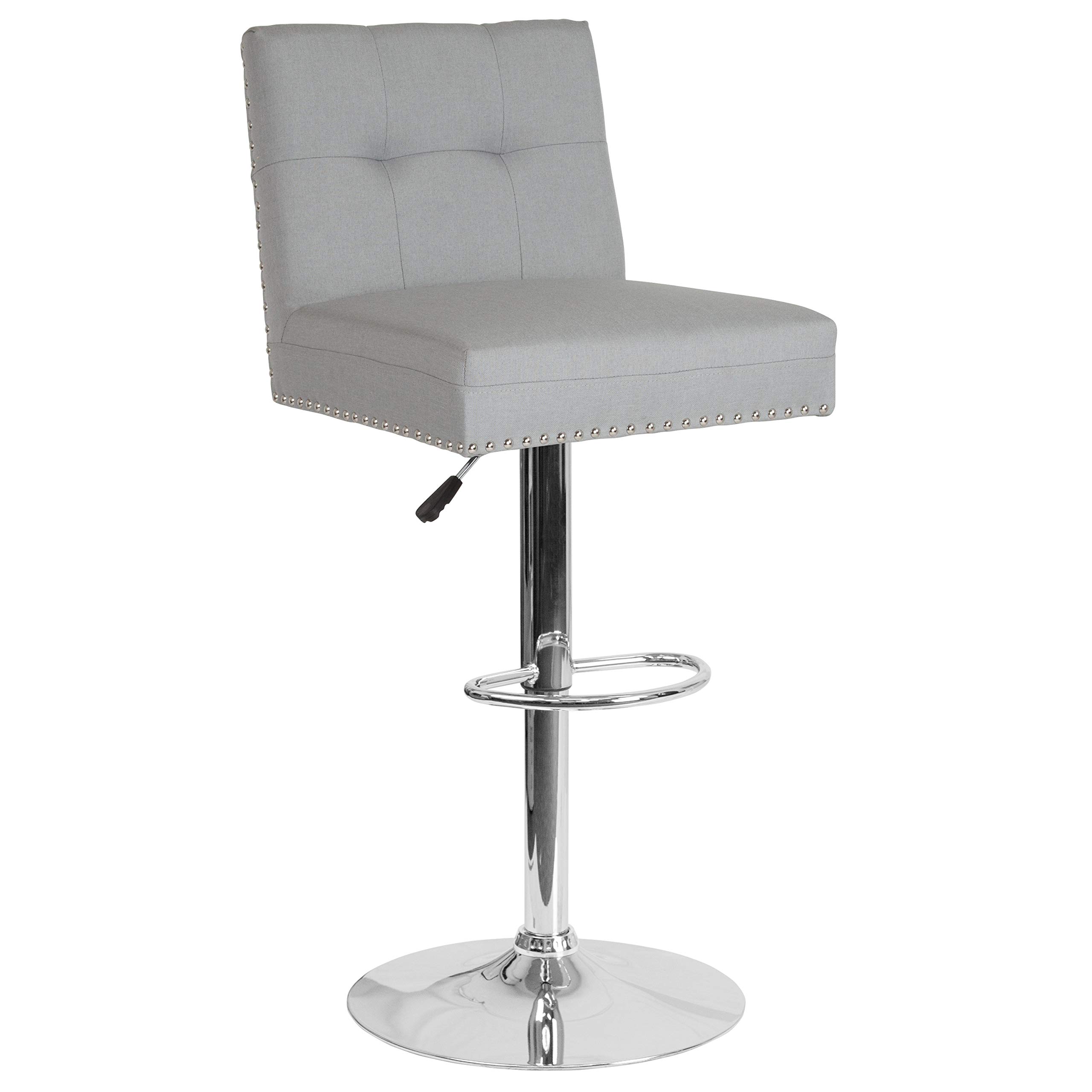 Flash Furniture Residential Barstools, Light Gray Fabric