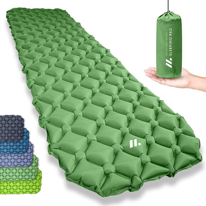 NORDMUT Colchoneta Ultraligera Inflable para Camping con Kit de Reparación