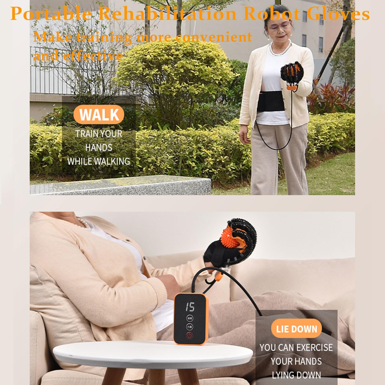 LH-AdroMerix ?Left+Right? Rehabilitation Gloves for Finger and Hand Function Rehab, Robot Gloves, Hand Therapy Equipment For Stroke, Rehabilitation Robotic Glove For Hemiplegia, Stroke Hand.