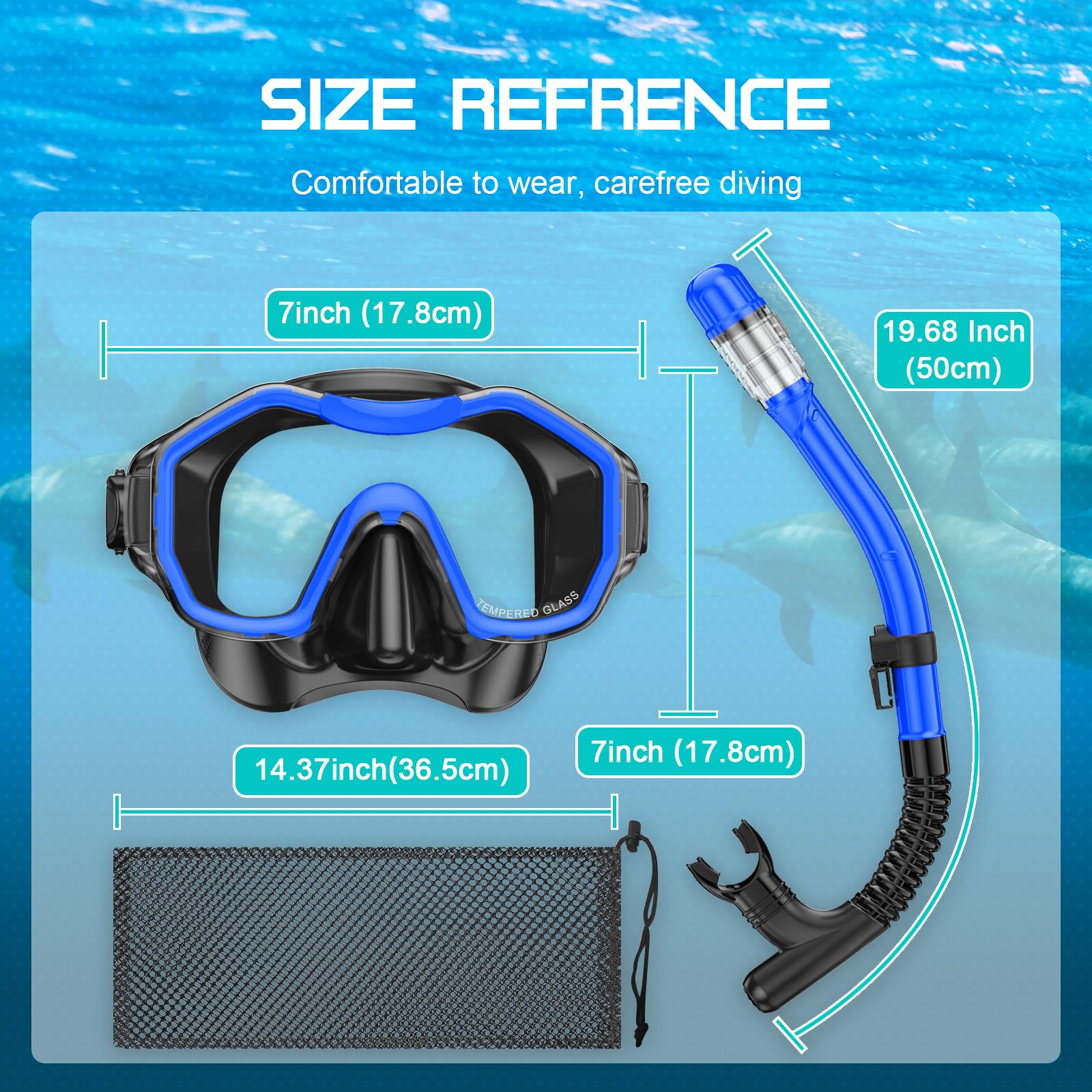 Masque Plongée Adulte Masque Tuba Adulte Masque Snorkeling Adulte avec Masque à Large Vue et Tuba Masque et Tuba Adulte pour la Natation et la Plongée
