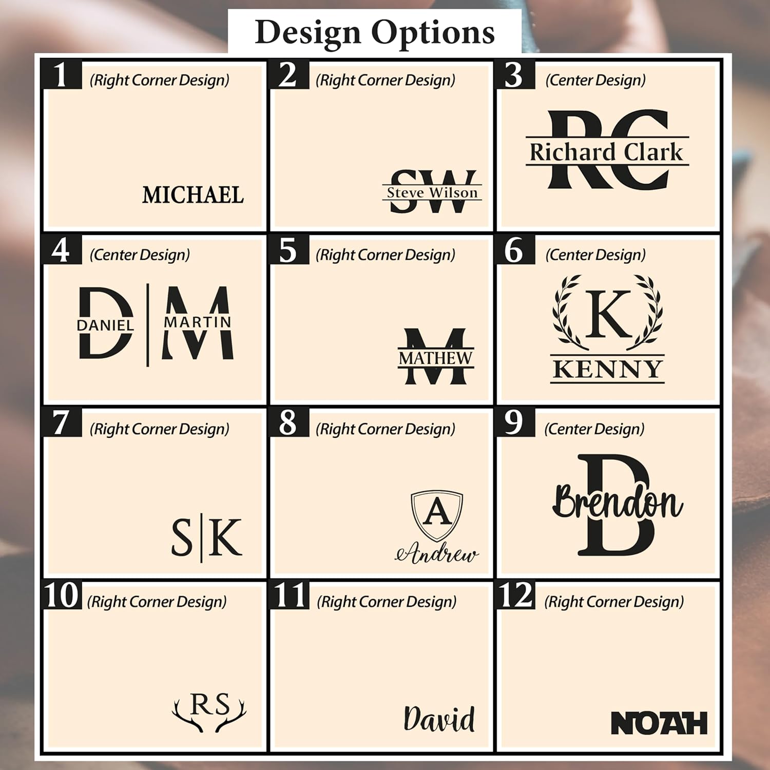 Custom Wallet for Men, Dad, Him, Mens Valentine Days Gifts, Genuine Leather Wallet with Custom Name for Anniversary, Personalized Unique Design Wallet for Him, Father, Boyfriend, Husband, Grandpa, Son - Image 3