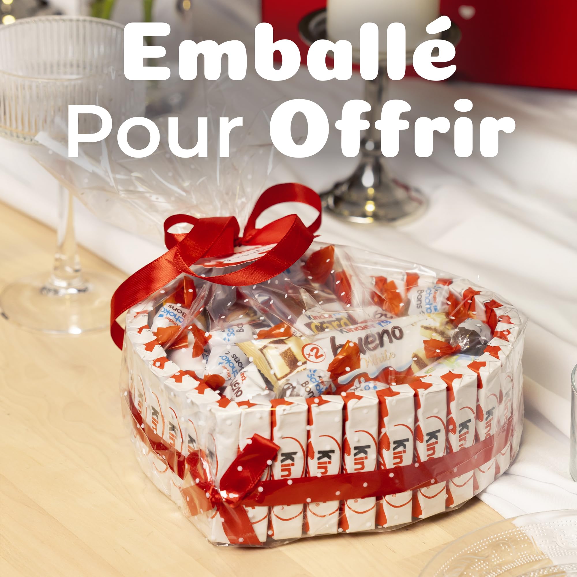 Onza Chocolat paques Kinder - Oeuf de paques Schokobons, Kinder Bueno Surprise, Happy Hippo - Chocolat pâques enfant - Coffret Cadeau à offrir pour Femme, Homme.