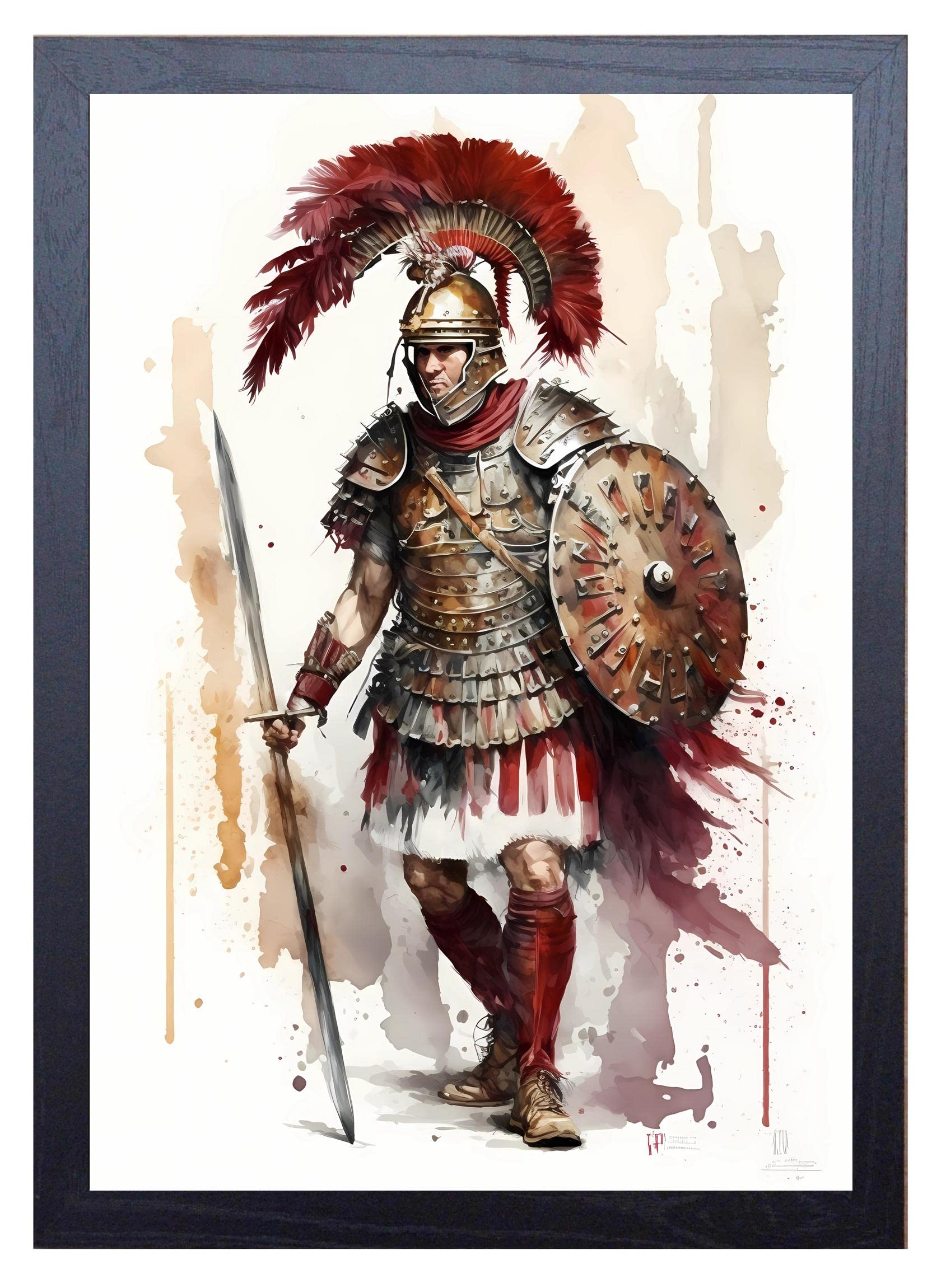 Beauitiful vivid fine art print of a Roman Centurion painting (picture 4) Print size 29.7cm x 21cm
