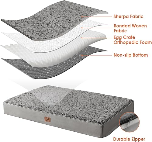 Miniatura 5 de EHEYCIGA Camas lavables para perros extragrandes, cama para perros XL con funda extraíble para jaula, cama ortopédica de espuma para mascotas,