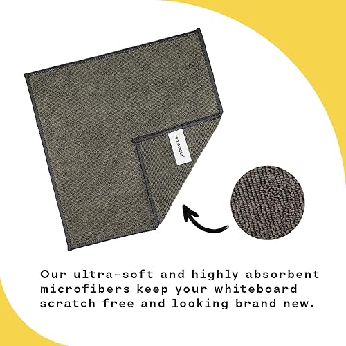 Miniatura 3 de Remooble Paño de limpieza de microfibra, trapos de limpieza de pizarra blanca sin rayas, toallas de microfibra de borrado en seco, paquete de 12,