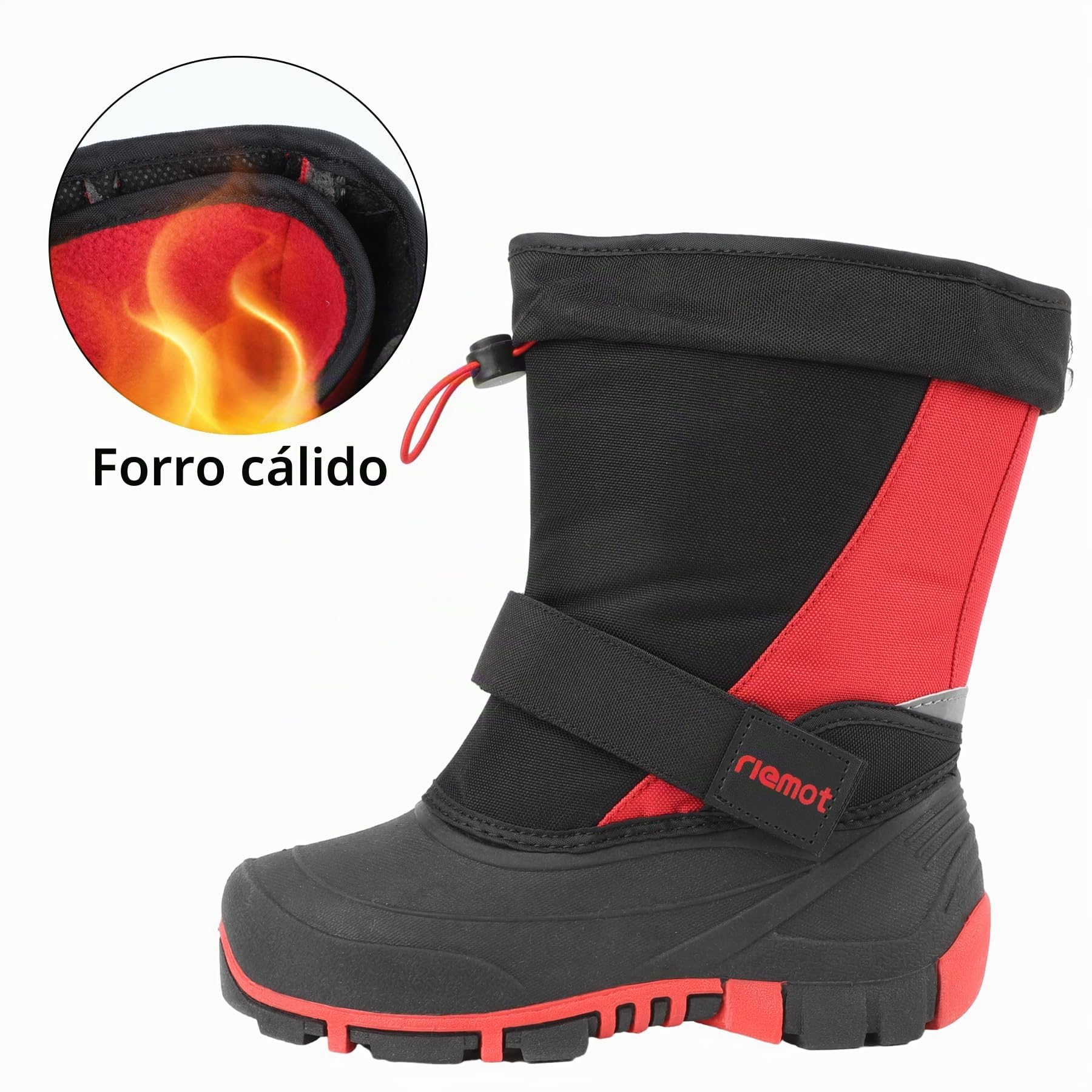 riemot Botas Nieve Niños Niña, Antideslizantes Unisex Niño Descansos Nieve, Cálidas e Impermeables Botas Invierno Niño