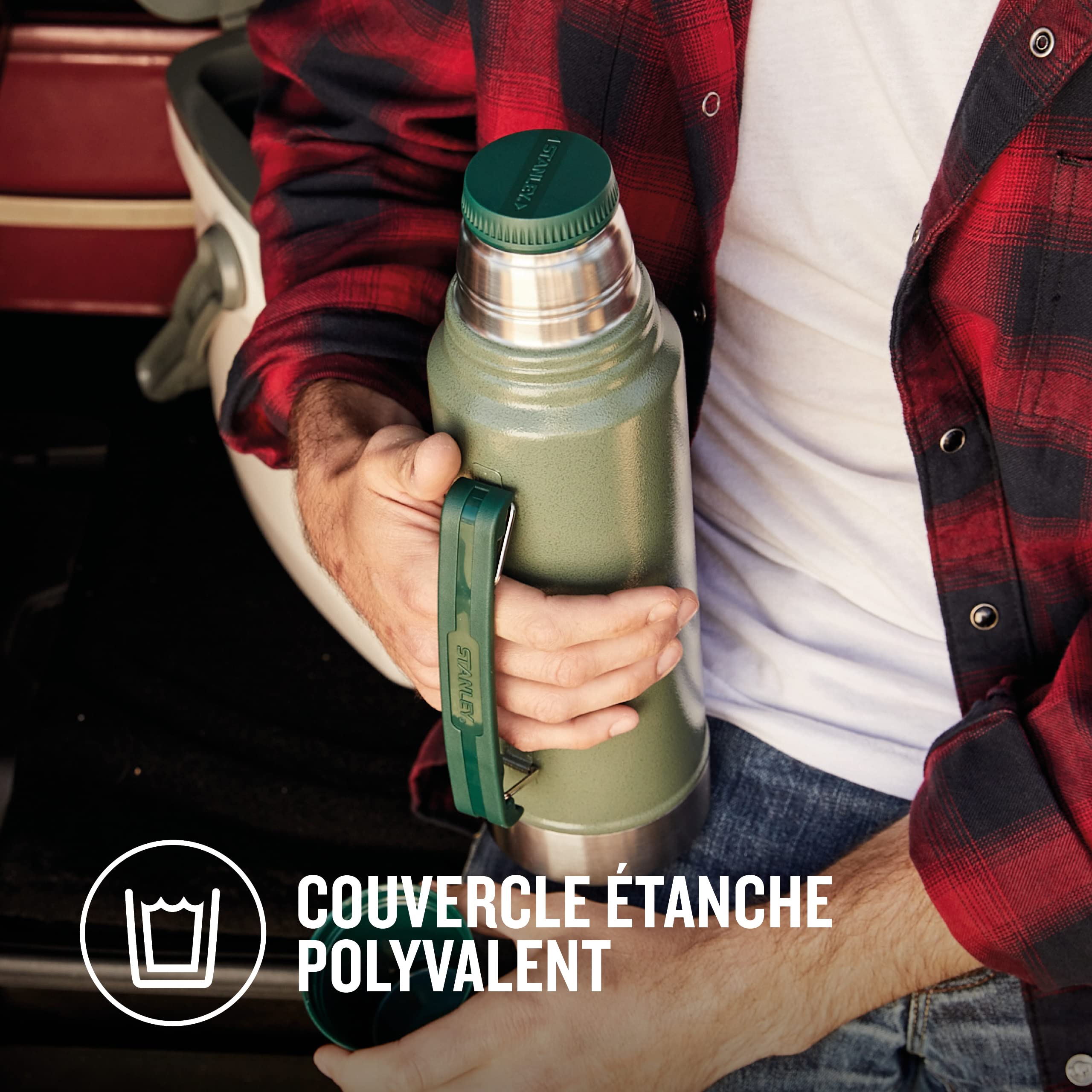 Stanley 1913 Classic Legendary Thermos 1L - Hammertone Green