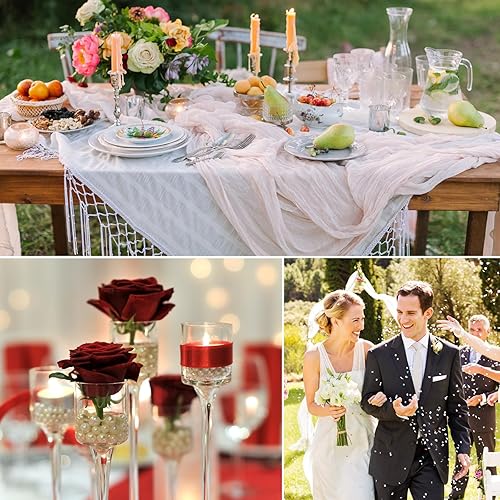 Miniatura 7 de YUXIYAN 240 cuentas de perlas flotantes sin agujero para jarrón y 2300 cuentas de agua, relleno de jarrón de perlas resaltadas, fabricación de velas