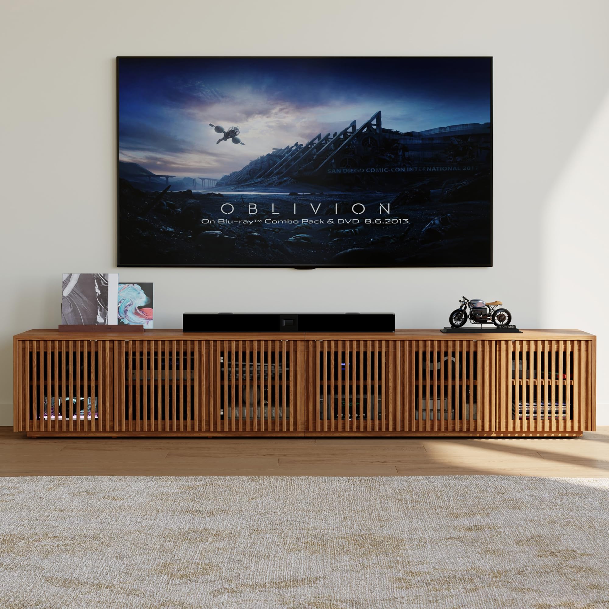 Amazon｜POVISON ミッドセンチュリーモダンテレビスタンド 無垢材