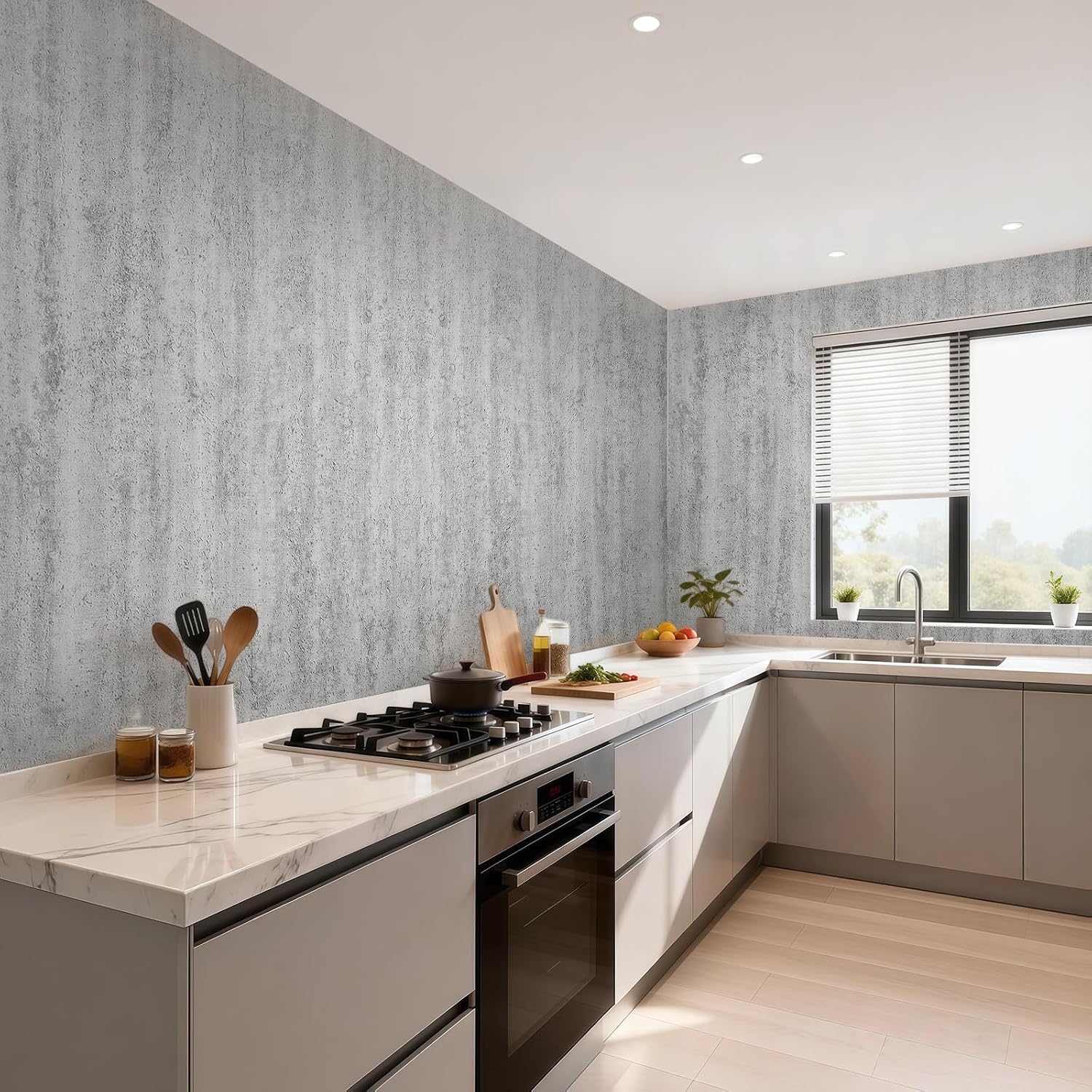 10Pcs 3D Faux Stone Wall Panels 23.6"X11.8" Grey Textured Tiles Peel and Stick Wall Panels Self Adhesive Backsplash Tiles for Interior Wall Decor Living Rooms TV Walls Kitchen Bathroom