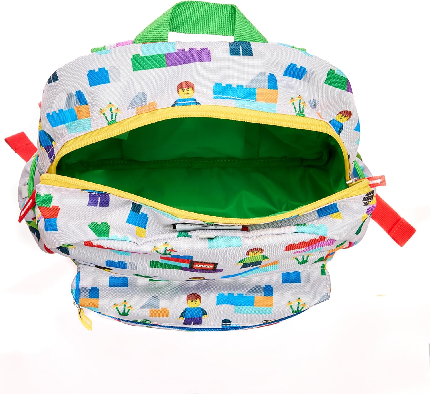 LEGO PRESCHOOL BACKPACK, Toddler-Sized School and Travel Bag for Boys and Girls, Minifigure Bricks