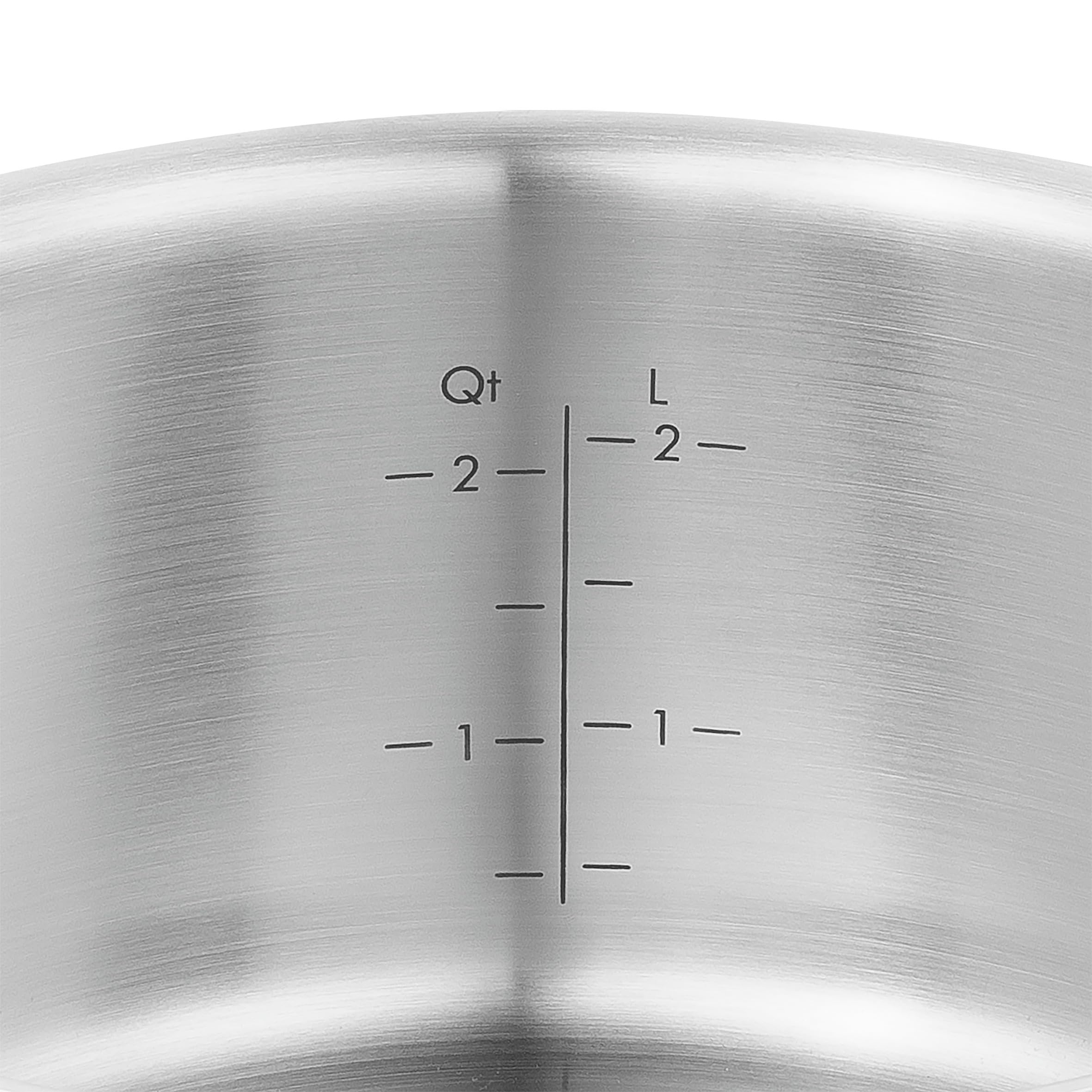 ZWILLING Unlock Batterie de cuisine 5 pièces (casserole 20 + 16 cm, poignée, 2 couvercles en verre), empilable, poignée amovible, acier inoxydable 18/10, pour tous les types de feux, y compris