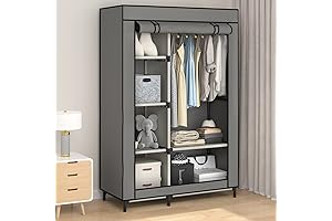 Buzowruil Space-Saving Portable Canvas Baby Closet