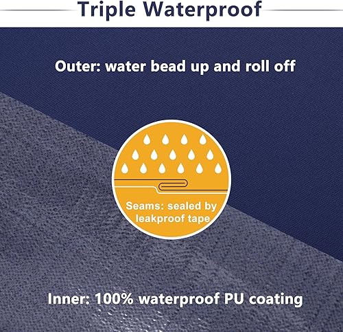 Miniatura 4 de Favoyard Cojines para sillas de patio de 17 x 16 x 2 pulgadas, impermeables, para muebles de patio, color resistente al color, 3 años, para sofá de