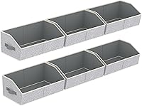 Vista 47 de Contenedores de almacenamiento cúbicos - Paquete de 6 contenedores trapezoidales de almacenamiento, organizadores de armario y almacenamiento