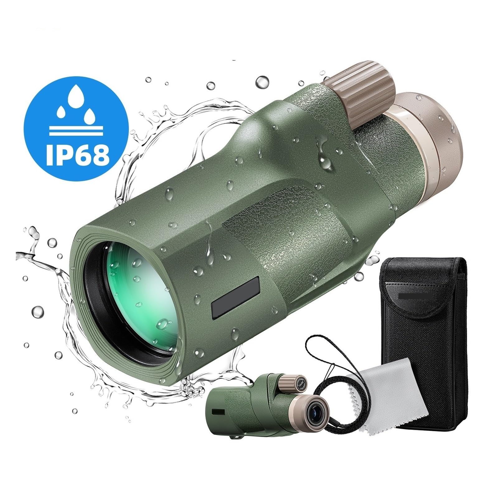 Monokularowy Teleskop 12X50 IP68 Wodoodporny Pyłoszczelny Zewnętrzny HD BAK-4 Monokularowy Do Obserwacji Ptaków Polowań Podróżowania łAtwe W UżYciu