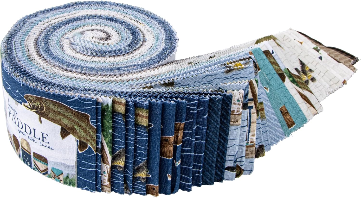 Tara Reed Wake at The Lake Rolie Polie 40 2.5-inch Strips Jelly Roll Riley Blake Designs RP-14890-40