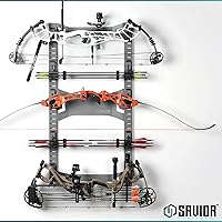 Vista 8 de Savior Equipment Sistema de rack de pared de acero resistente, paneles de pared de acero resistente, almacenamiento de montaje en pared, 5 o 10