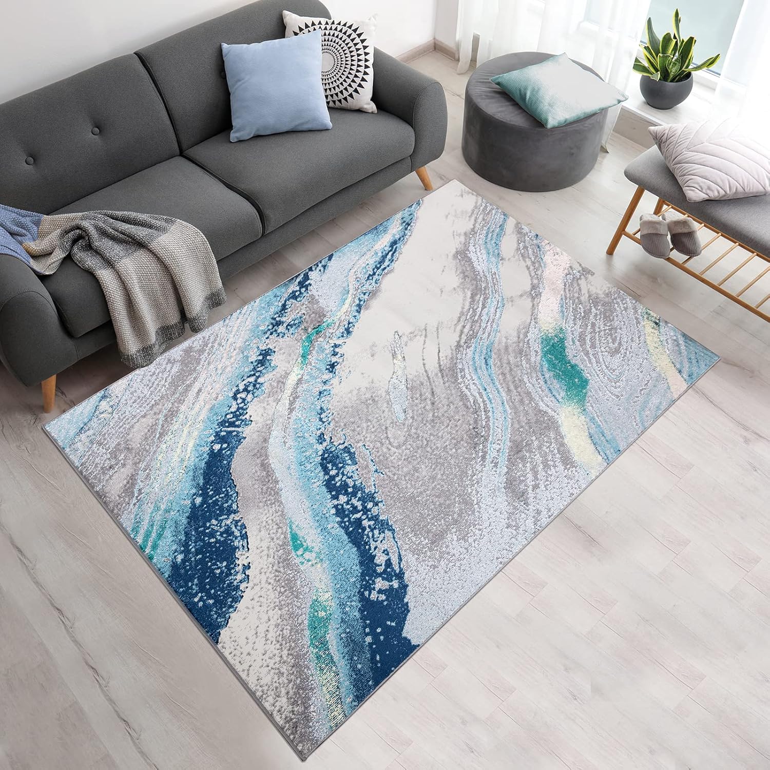 renoazul® Abstract Area Rug forLiving Room, Hallway, Bedroom and Office