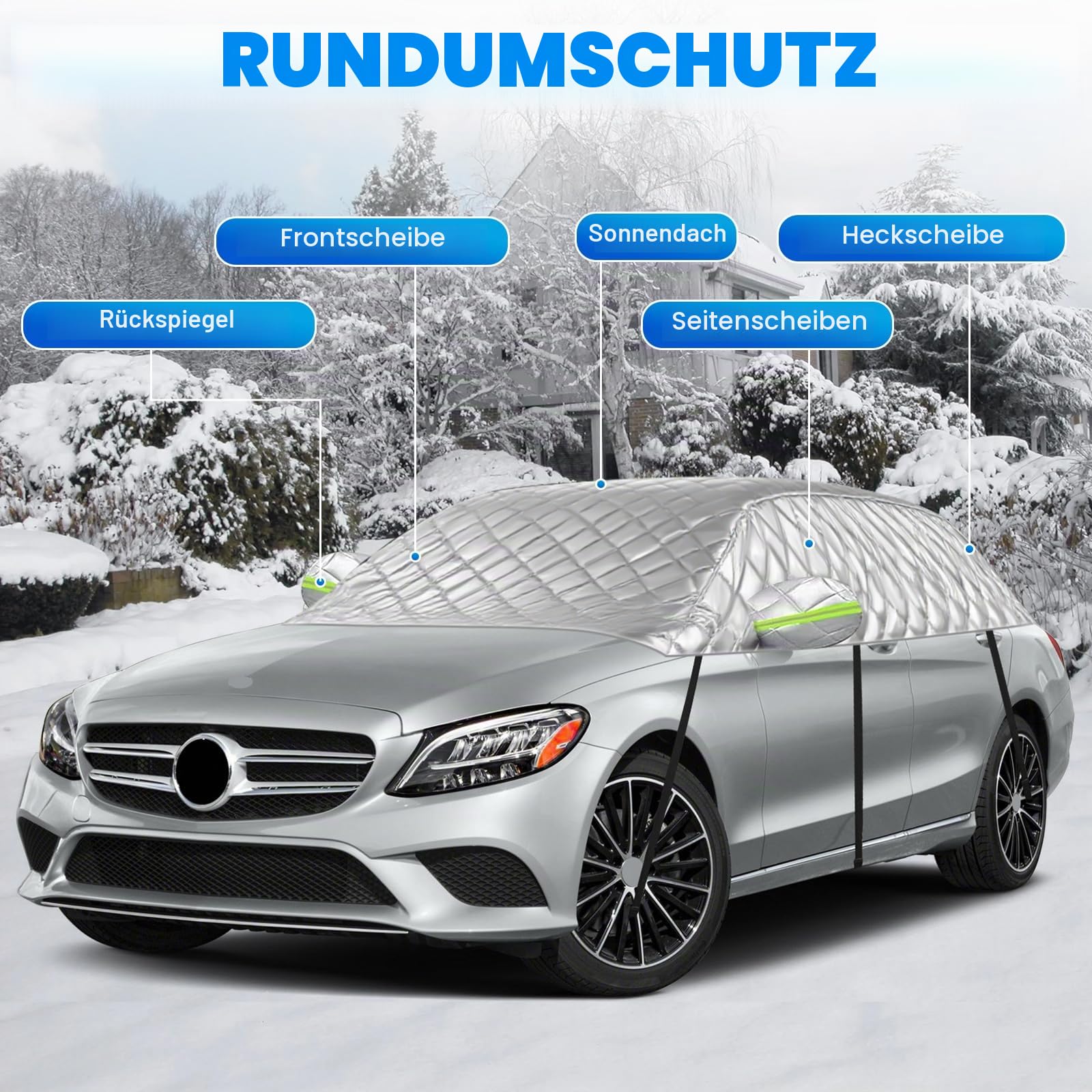 Halbe Autoabdeckung für Mercedes-Benz C-Class, Halbgarage Hagelschutz