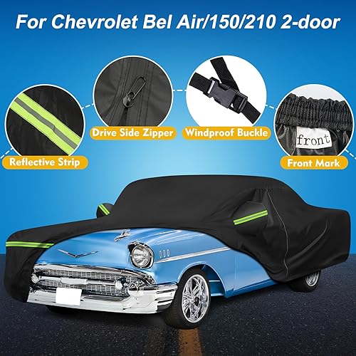 Miniatura 82 de Funda impermeable para Dodge Charger para todo tipo de clima, funda de automóvil de 6 capas impermeable para todo tipo de clima, 210T, resistente al