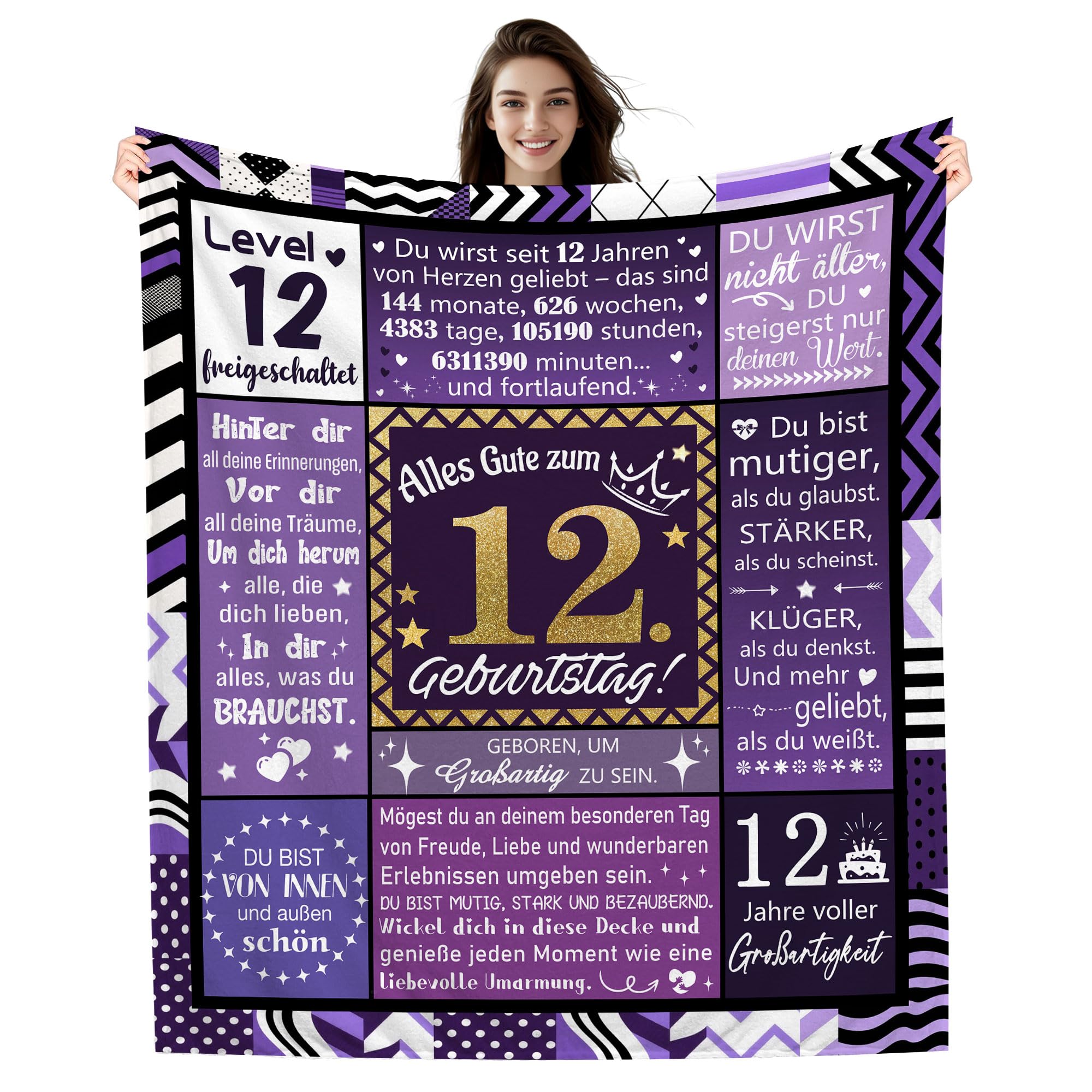 Geburtstagsgeschenk-Decke für Frau Mann Mama Papa Tochter Sohn Schwester Bruder Cousine Beste Freundin Geburtstag Inspirierendes Geschenk